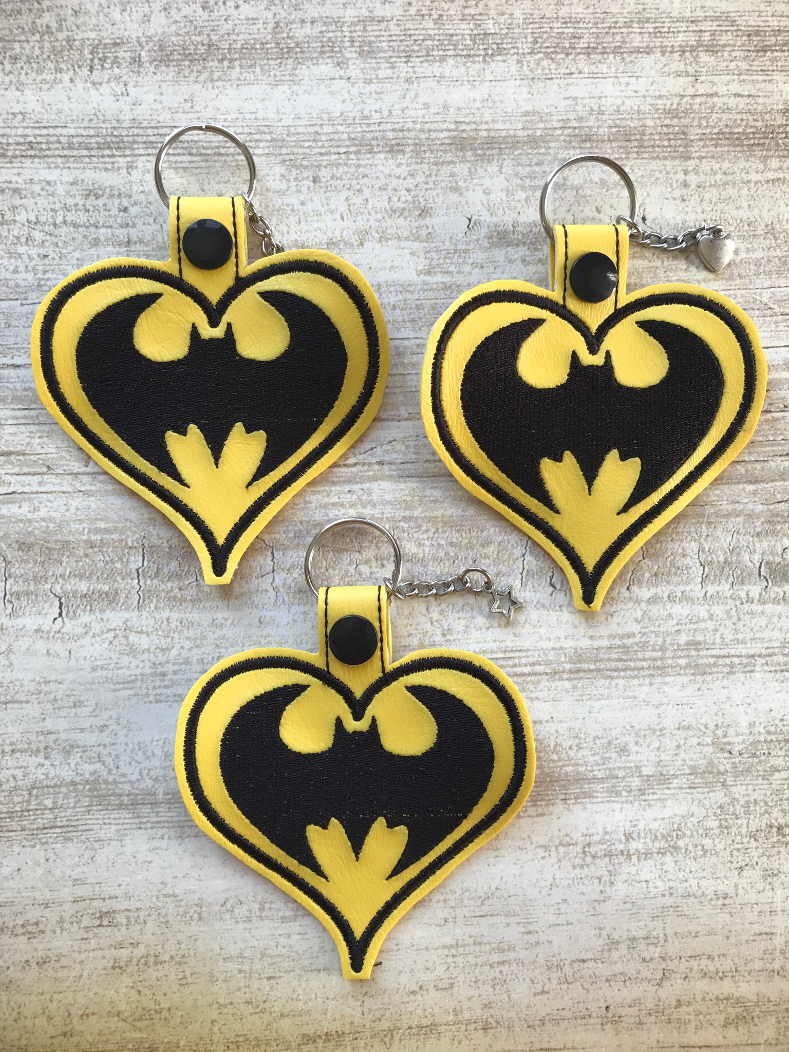 Bat man Heart Keyfob