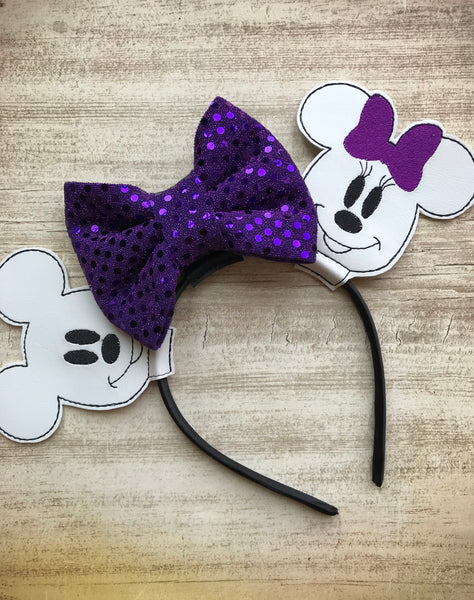 Mr. & Mrs. Mouse Ghost Ears Headbands