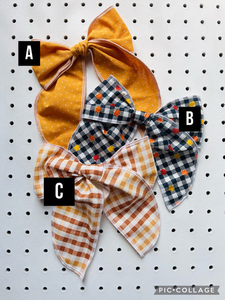 Fall Fabric Hairbows