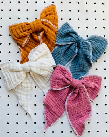 Gauze Serger Hairbows